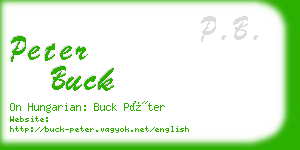 peter buck business card